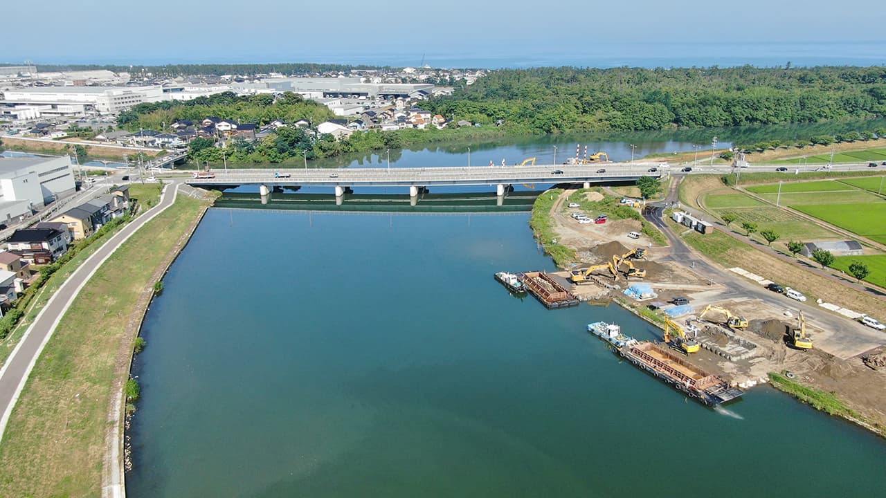 二級河川犀川　広域河川改修工事（普正寺河道掘削２工区）