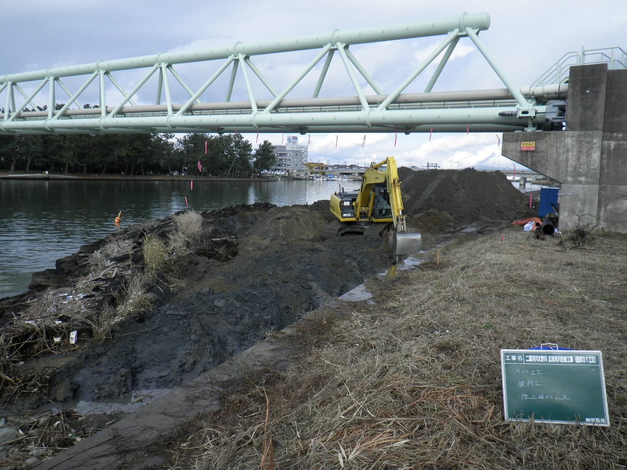 二級河川　大野川　広域河川改修工事（護岸Ｄ１工区）