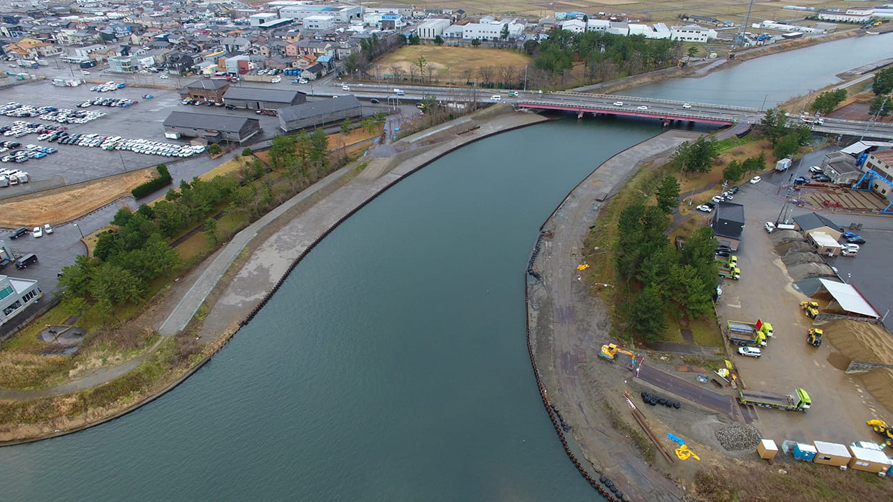 二級河川大野川　広域河川改修工事(護岸Ｈ4工区)