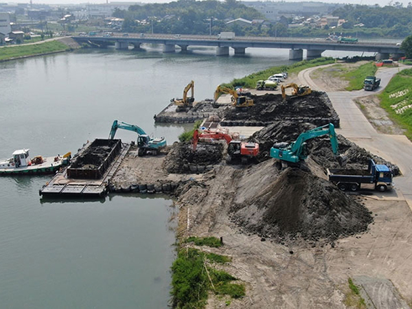 二級河川犀川広域河川改修工事(普正寺河道掘削4工区)